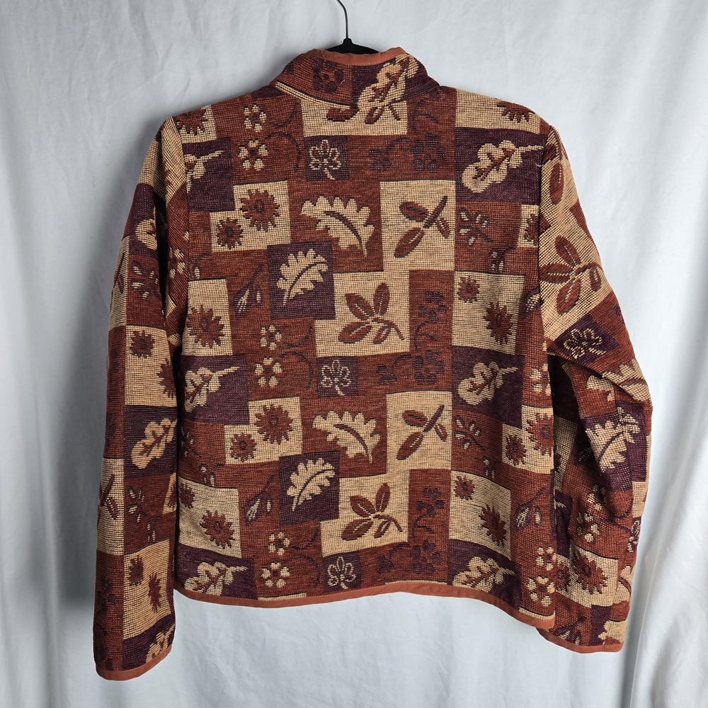 Christopher & Banks Tapestry Patchwork Zip Jacket… - image 3